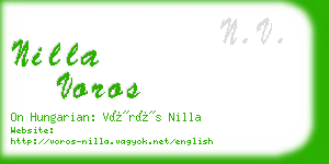 nilla voros business card